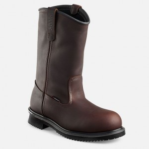 Red Wing 11-inch Waterproof Safety Toe Pull-On Boot Negros | TMIQ-05649