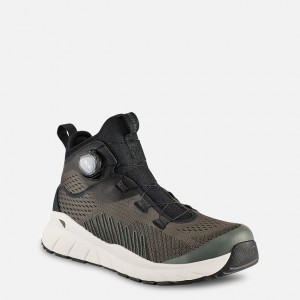 Red Wing 4-Inch Safety Toe Hiker Boot Black-TanFleck | LREU-30261