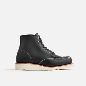 Red Wing 6-Inch Classic Short Boot in Black Boundary Leather | YASF-63817