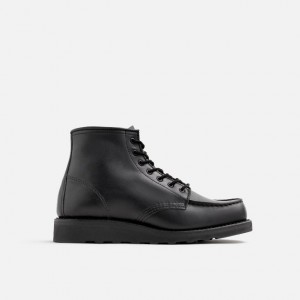Red Wing 6-Inch Classic Short Boot in Black Boundary Leather | BJNF-75893