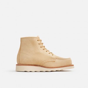 Red Wing 6-Inch Classic Short Boot in Cream Abilene Leather | QEJG-98702