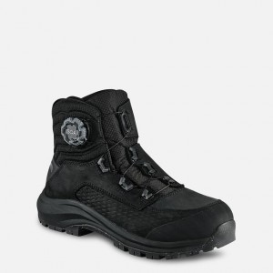 Red Wing 6-inch BOA® Waterproof Safety Toe Boot Black-Tan Fleck | HQPT-97153