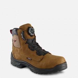Red Wing 6-inch BOA® Waterproof Safety Toe Boot Negros | YFQC-30157