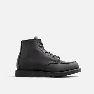 Red Wing 6-inch Boot in Black Harness Leather | PEIJ-83619