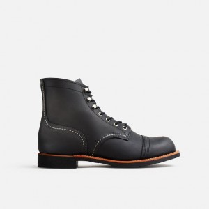 Red Wing 6-inch Boot in Black Harness Leather | DUQZ-78306