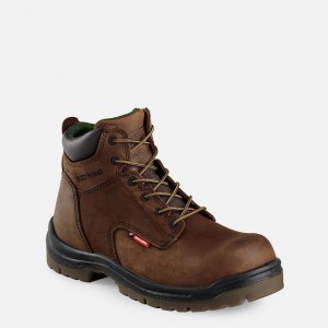 Red Wing 6-inch Safety Toe Boot Marrom | FJDX-83951