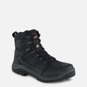 Red Wing 6-inch Side-Zip, Waterproof, CSA Safety Toe Boot Black-Beluga | ZHAT-36795