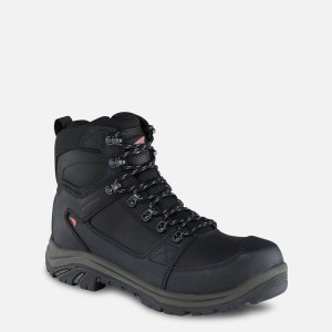 Red Wing 6-inch Side-Zip Waterproof Safety Toe Boot Black-Gray | LMHK-41069