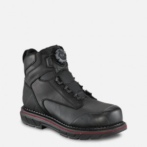 Red Wing 6-inch Waterproof BOA® Safety Toe Boot Negros | EJYV-07934