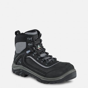 Red Wing 6-inch Waterproof CSA Safety Toe Hiker Boot Black-Gray | QOFY-69703
