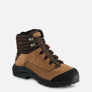 Red Wing 6-inch Waterproof Safety Toe Boot Black-Tan Fleck | IJXS-34185
