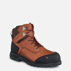 Red Wing 6-inch Waterproof Safety Toe Boot Black-Gray | PYEG-85027