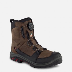 Red Wing 8-inch BOA®, Waterproof, CSA Safety Toe Boot Black-Red | WXAQ-47582