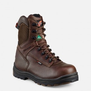 Red Wing 8-inch Insulated, Waterproof CSA Safety Toe Boot Black-Brown | PGDX-57328