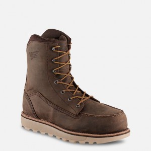 Red Wing 8-inch Waterproof Safety Toe Boot Tan | QGAJ-27564