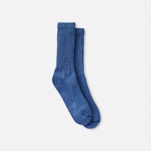 Red Wing Cotton Blend Ragg Crew Boot Socks in Over Dyed Navy/Blue Cotton Blend | BCLY-54261