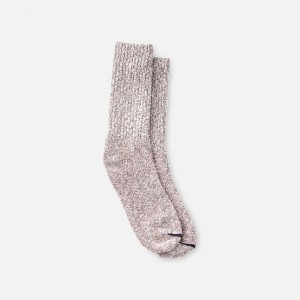 Red Wing Cotton Blend Ragg Crew Socks in Hot Burgundy/Navy/White Cotton Blend | HSTI-85497