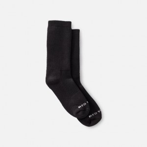 Red Wing Cushion Crew Socks in Black Cotton Blend | IAVC-93285