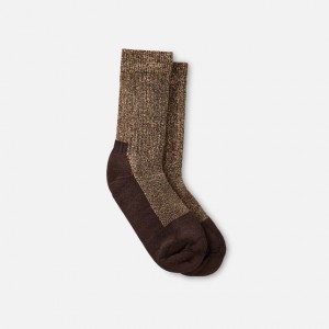 Red Wing Deep Toe-Capped Crew Sock in Brown | ENRL-32068