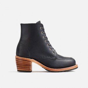 Red Wing Heeled Boot in Black Boundary Leather | VMEO-08947
