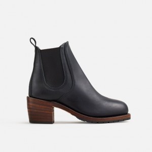 Red Wing Heeled Boot in Black Boundary Leather | EIJN-75043