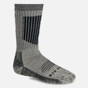 Red Wing Merino Wool Blend Mid-Calf sock in Black | IFDT-80415