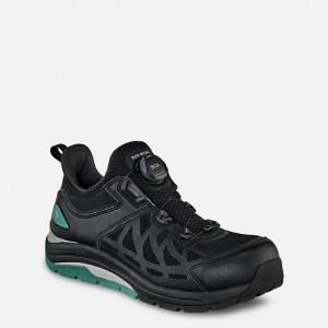 Red Wing Safety Toe Athletic Work Shoe Black-Teal | LJFS-32801