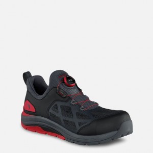 Red Wing Safety Toe Athletic Work Shoe Charcoal-Red | ABED-74028