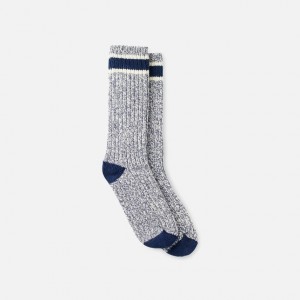 Red Wing Wool Blend Ragg Crew Socks in Slate/Navy Wool Blend | SFHN-25194